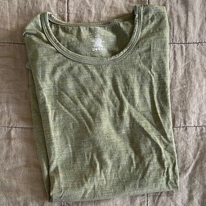 Woolx Olive Green Merino Wool T-Shirt Sz L